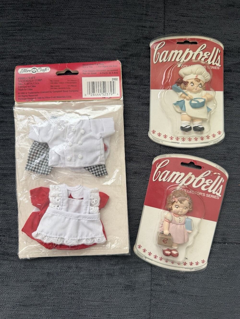 New Sealed! Campbell Kids Outfits 2 Magnets Craft Vintage 1995 Toys Soup